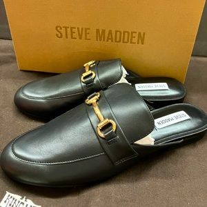 Steve Madden Kandi Black Leather women’s loafers size 10